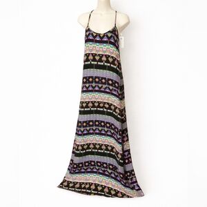 Alice & Trixie Geometric Maxi Dress Multicolor Sleeveless Boho Summer Dress Medi
